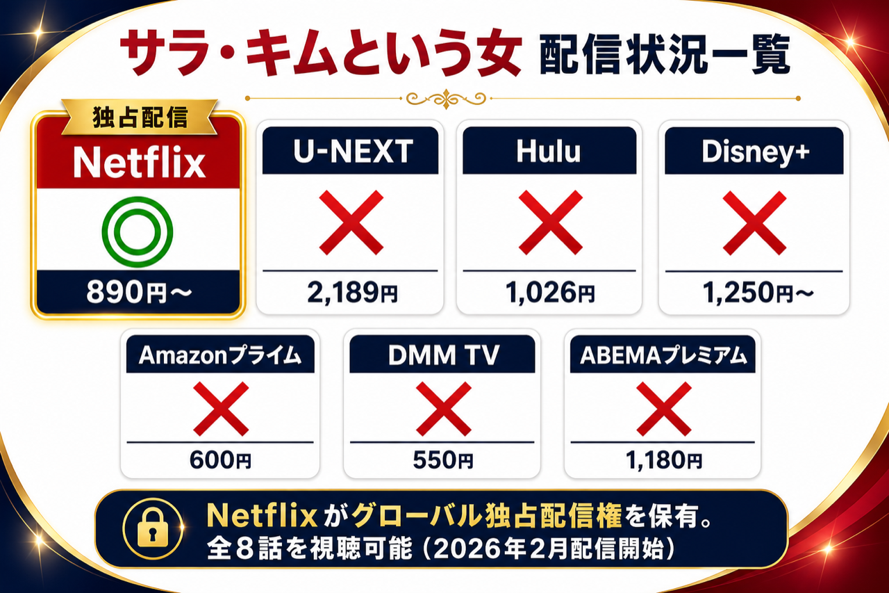 サラ・キムという女 配信マップ Netflix独占